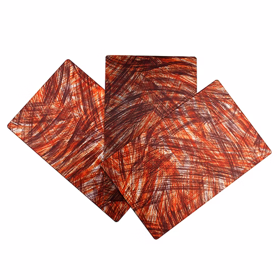 Carta da parati ignifuga Materiali da costruzione in alluminio Pannello composito in alluminio spazzolato